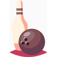 矢量保龄球装饰图案免扣素材