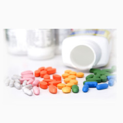 彩色药片产品素材