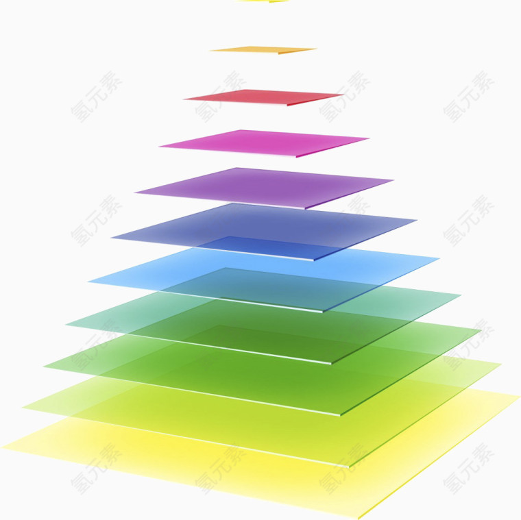 金字塔层状矢量素材