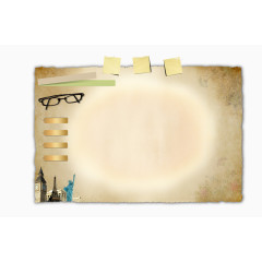 复古牛皮纸元素