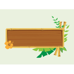 矢量图果园门牌边框