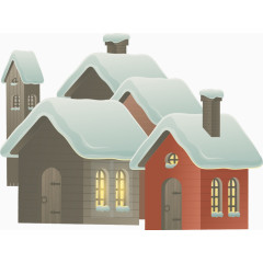 大雪房子冬季素材