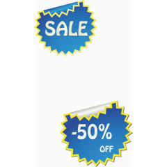 矢量创意设计购物商品价签五折促销图