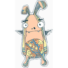 矢量手绘小兔子