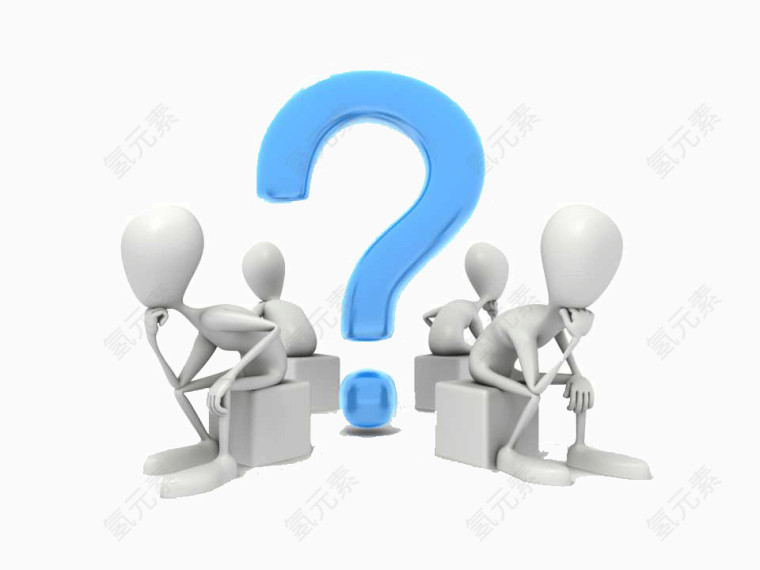 思考的3D小人PPT模板复古ppt模板