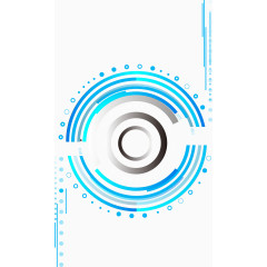 矢量手绘蓝色科技线条