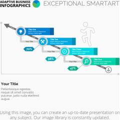向上阶梯信息图表