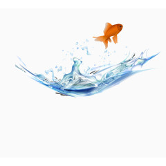 夏日清新水鱼水滴