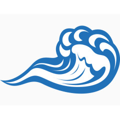 大海水浪花祥云中国元素