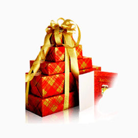红色新年喜庆礼物盒子