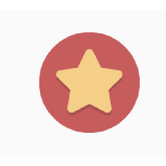 圆形扁平风格五角星免扣素材