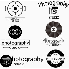 黑白简约时尚摄影矢量元素