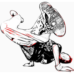 跳街舞的矢量男人