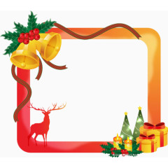 圣诞节二维码边框元素