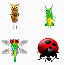 卡通昆虫