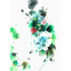 唯美中国古风水彩插画