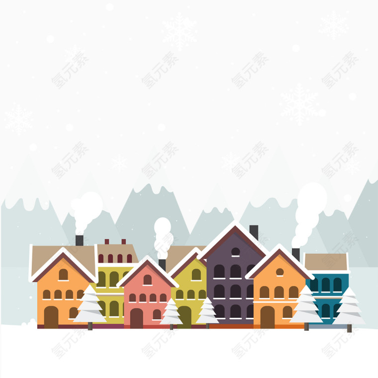 矢量雪景
