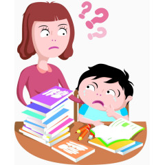 不想写作业的小孩子