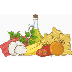 矢量图做菜的食材