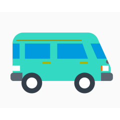 绿色的卡通运输车