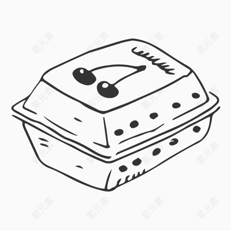 手绘可爱饭盒