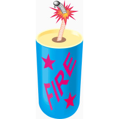 卡通蓝色鞭炮矢量