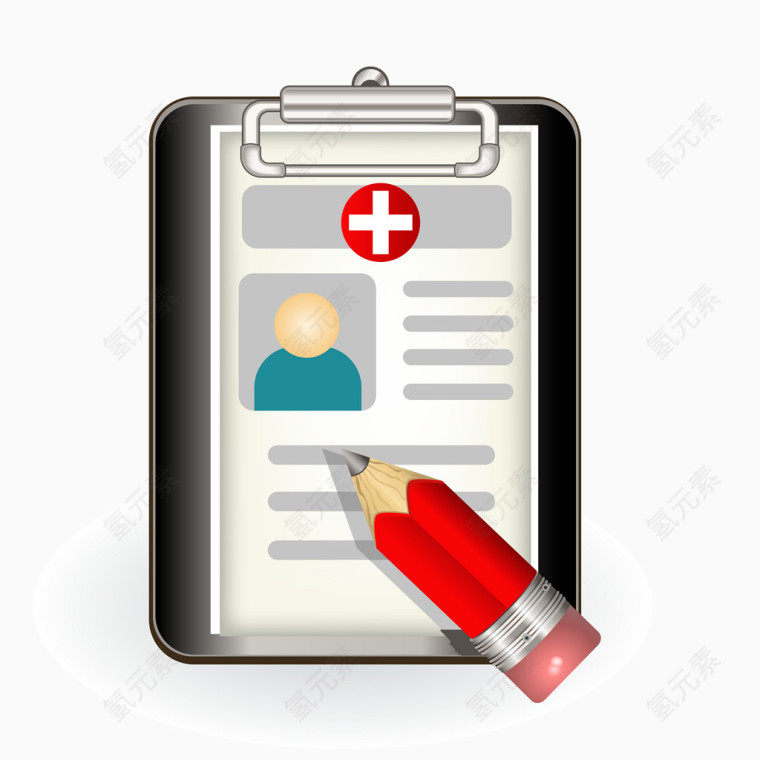 手绘医药账本矢量图