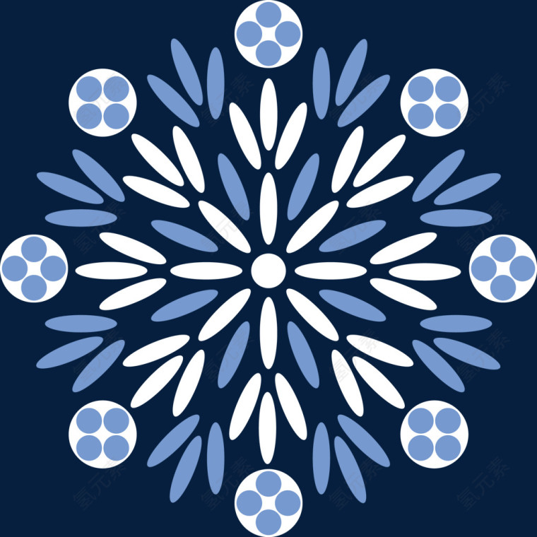 蓝色雪花