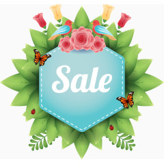 绿色叶片春天海报