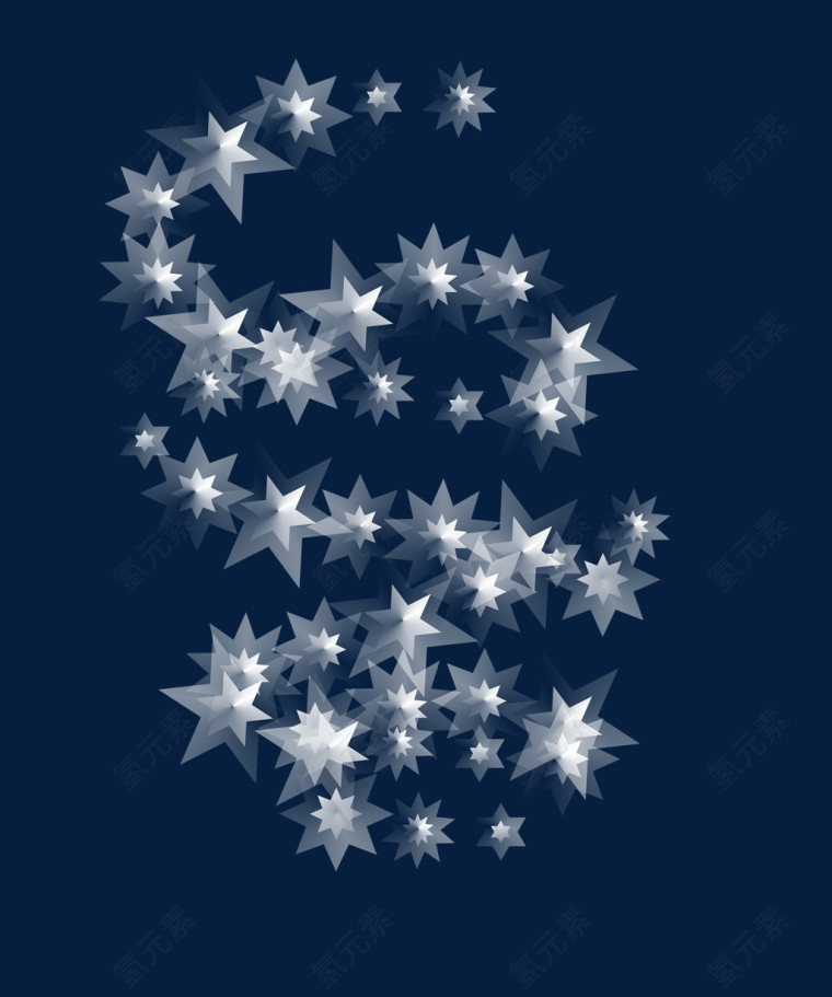 白色漂亮星光