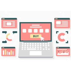 矢量平板数字营销