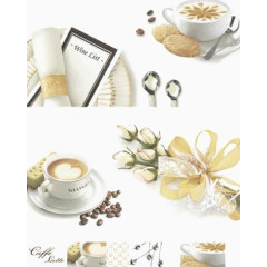 淡雅的早点和鲜花