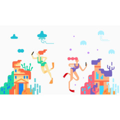 扁平化海底世界.