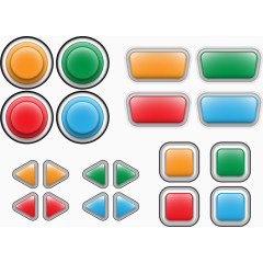 矢量图儿童游戏机按键