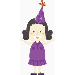 矢量参加派对的人