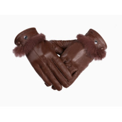 稻草人女士真皮手套