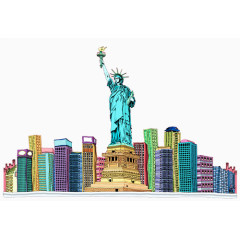 手绘英国自由女神