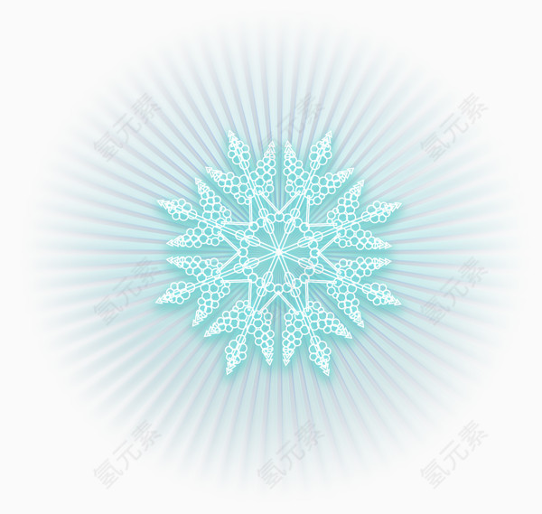 绿色发光雪花花纹