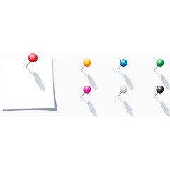 矢量彩色图钉元素