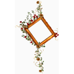 清新花朵木质边框