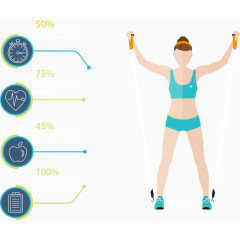 矢量手绘运动扁平数据