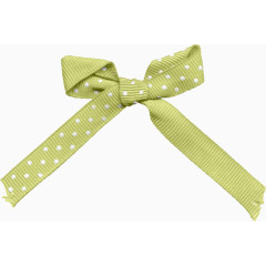 绿色带白色圆点蝴蝶结