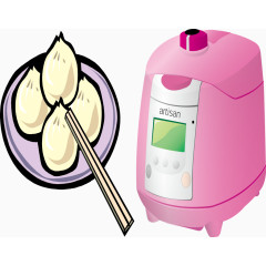 特色小笼包子和电饭煲