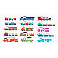 卡通手绘卡通火车图案