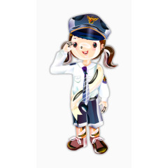 人物卡通警察