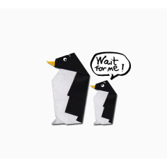 趣味折纸卡通动物小企鹅