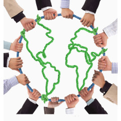 用绳子围城的地球