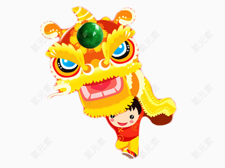 舞狮子素材图片