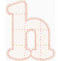 卡通英文小写字母h