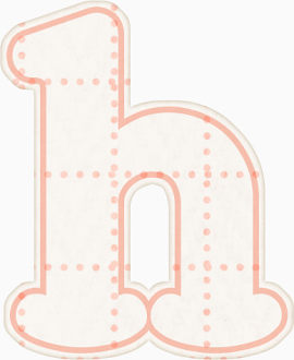 卡通英文小写字母h